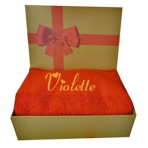 coffret serviette de toilette personnalisée