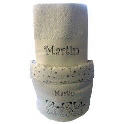 coffret serviette de toilette personnalisée
