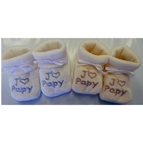 Chaussons bébé Papillon fille prénom personnalisés - Tetinebebe