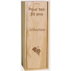 Coffret vin en bois personnalisé