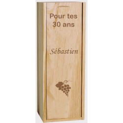 Coffret vin en bois personnalisé