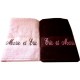 DUO DE DRAPS DE BAIN PERSONNALISES