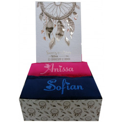 Coffret draps de bain personnalisés