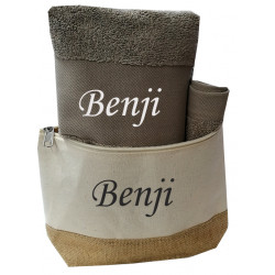 coffret serviette de toilette personnalisée