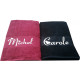 DUO DE DRAPS DE BAIN PERSONNALISES