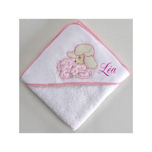 Serviette de Bain Personnalisée - Cadeau Naissance Panda Rose - CréaFlo