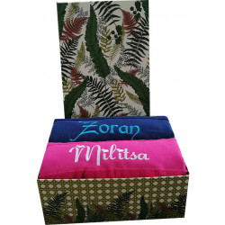 Coffret draps de bain personnalisés