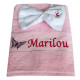 Drap de bain personnalisé Rose