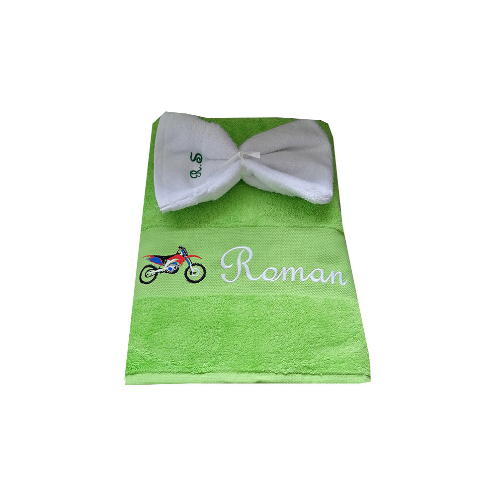 Coffret Bain Personnalisé - Serviette, Drap De Bain Et Gant Brodés à Ton Prénom - Cadeau Unique Pour Naissance, Mariage, Fête Des Mères