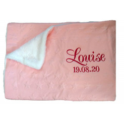 couverture bébé personnalisée,couverture polaire brodée,cadeau