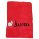 Drap de bain personnalisé Rose