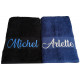 DUO DE DRAPS DE BAIN PERSONNALISES