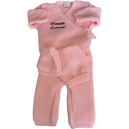 Ensemble bébé en tricot personnalisé