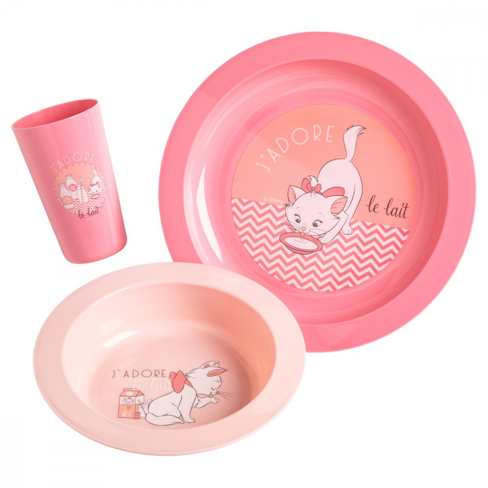 Coffret repas bébé avec bavoir personnalisé - Emmi