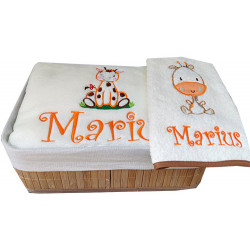 Coffret serviette de bain bébé personnalisé