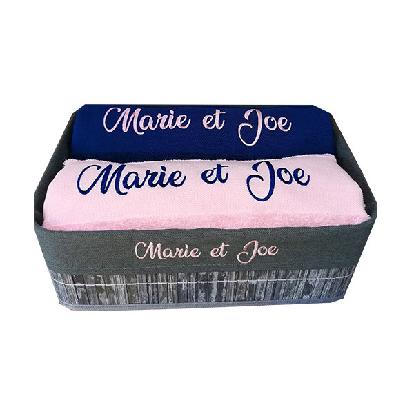 Coffret serviettes de bain personnalisées
