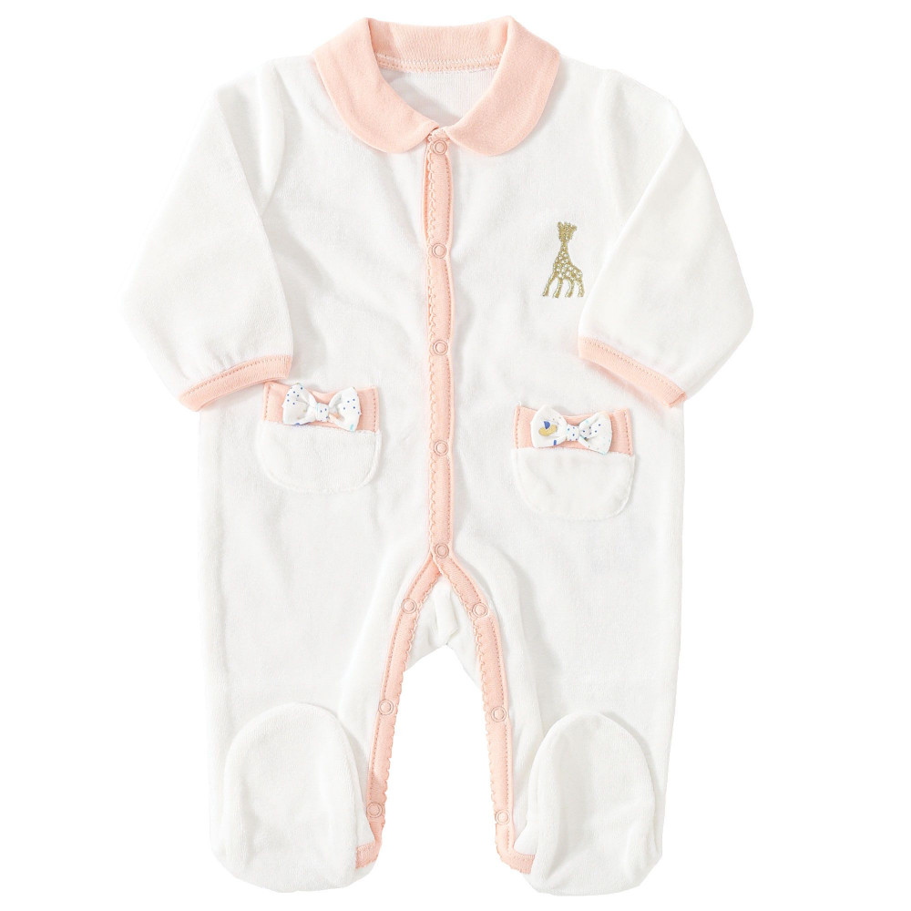 Pyjama bébé Texte et picto brodés personnalisé