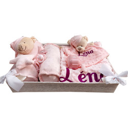 Coffret cadeau naissance - coffret naissance personnalisé,broderie  personnalisée pour bébé - brody floky