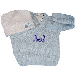 Ensemble bébé en tricot personnalisé