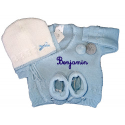Ensemble bébé en tricot personnalisé