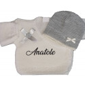 Ensemble bébé en tricot personnalisé