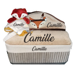 Corbeille cadeau naissance personnalisée