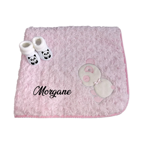 couverture polaire personnalisee bebe - cadeau naissance personnalisé