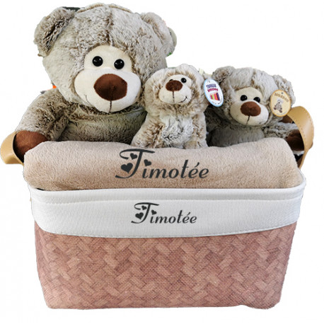 Coffret Cadeau Naissance 15 En 1 - Grenouillère, Doudou, Couverture, Bavoir, Tasses... - Fille Et Garçon