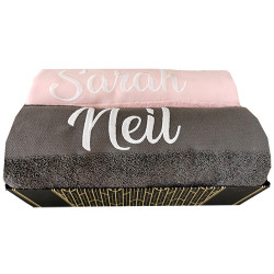 Coffret draps de bain personnalisés