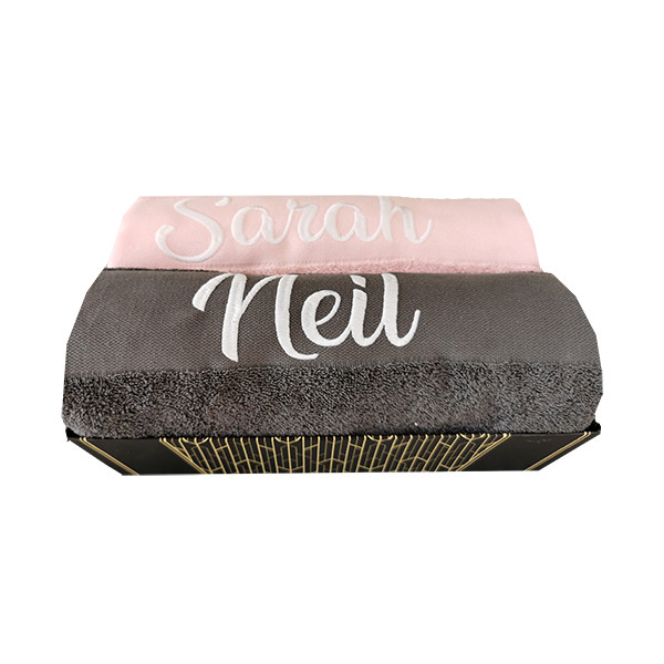 Coffret draps de bain personnalisés