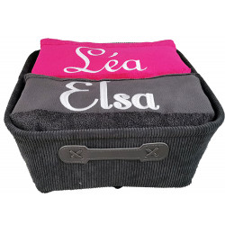 Coffret draps de bain personnalisés 