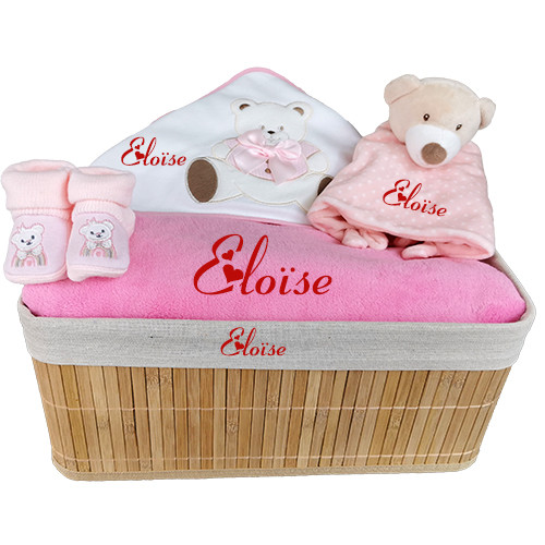 Corbeille cadeau naissance personnalisé