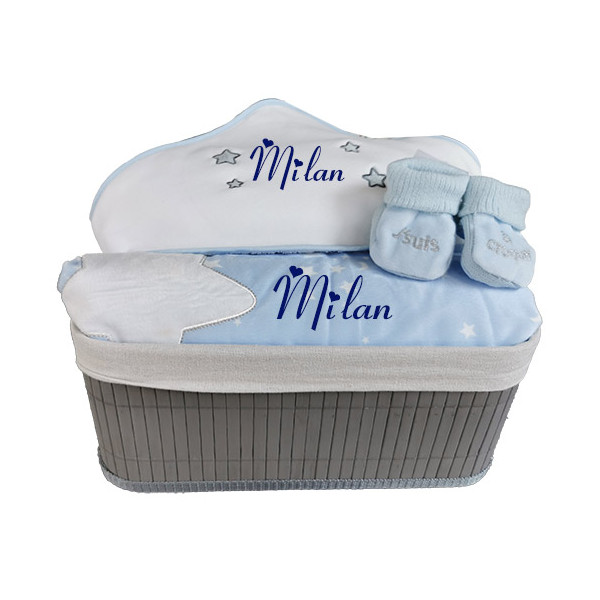 Corbeille cadeau naissance personnalisé
