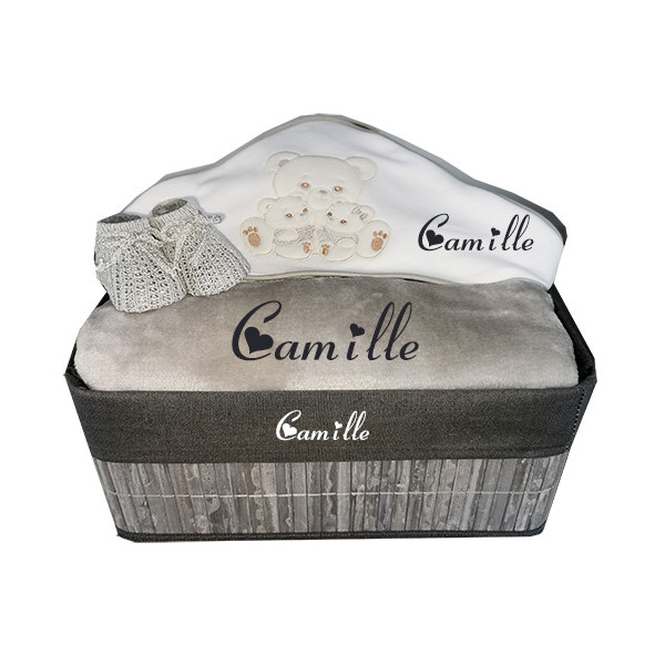 Corbeille cadeau naissance personnalisé