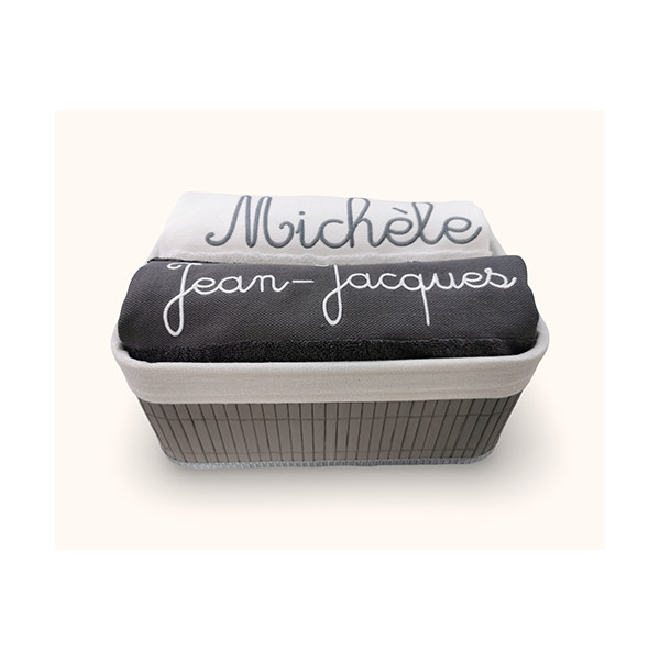 Coffret serviettes de bain personnalisées