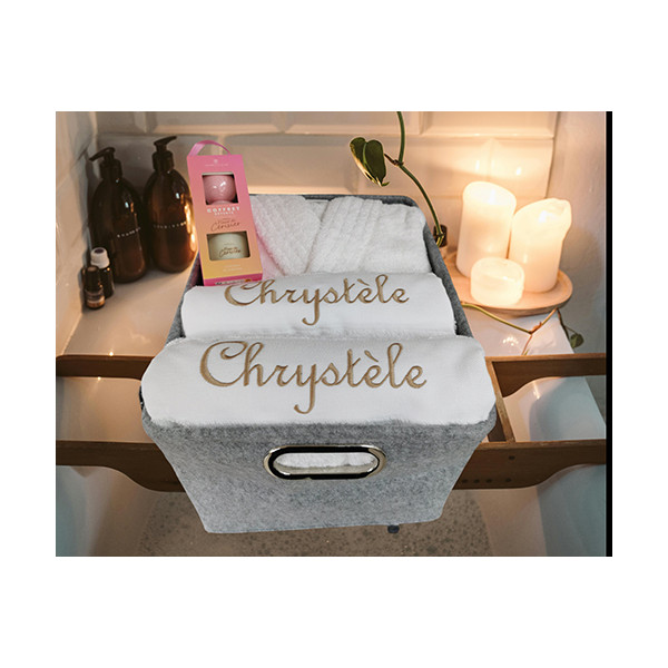 Peignoir de bain col chale Personnalisé 