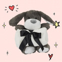 Couverture Polaire unie et sa Peluche personnalisée 