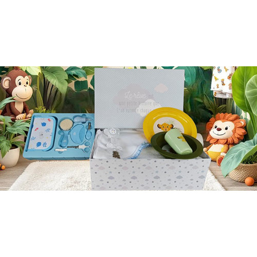 Corbeille cadeau naissance personnalisée