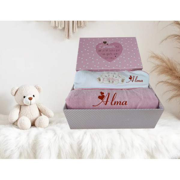 Corbeille cadeau naissance personnalisé