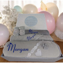 Corbeille cadeau naissance personnalisée